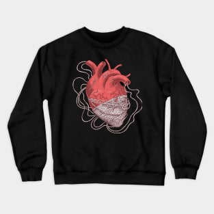 heart red tangled threads Crewneck Sweatshirt